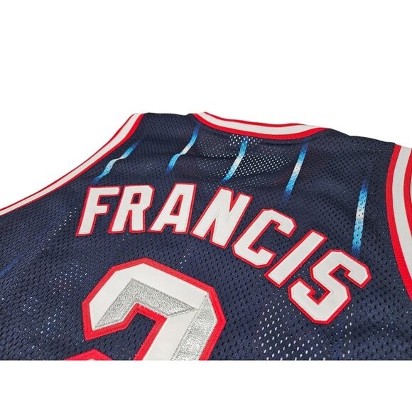 VTG Reebok Authentic Houston Rockets Steve Francis SIGNED Jersey Blue Size 48 - Picture 7 of 16